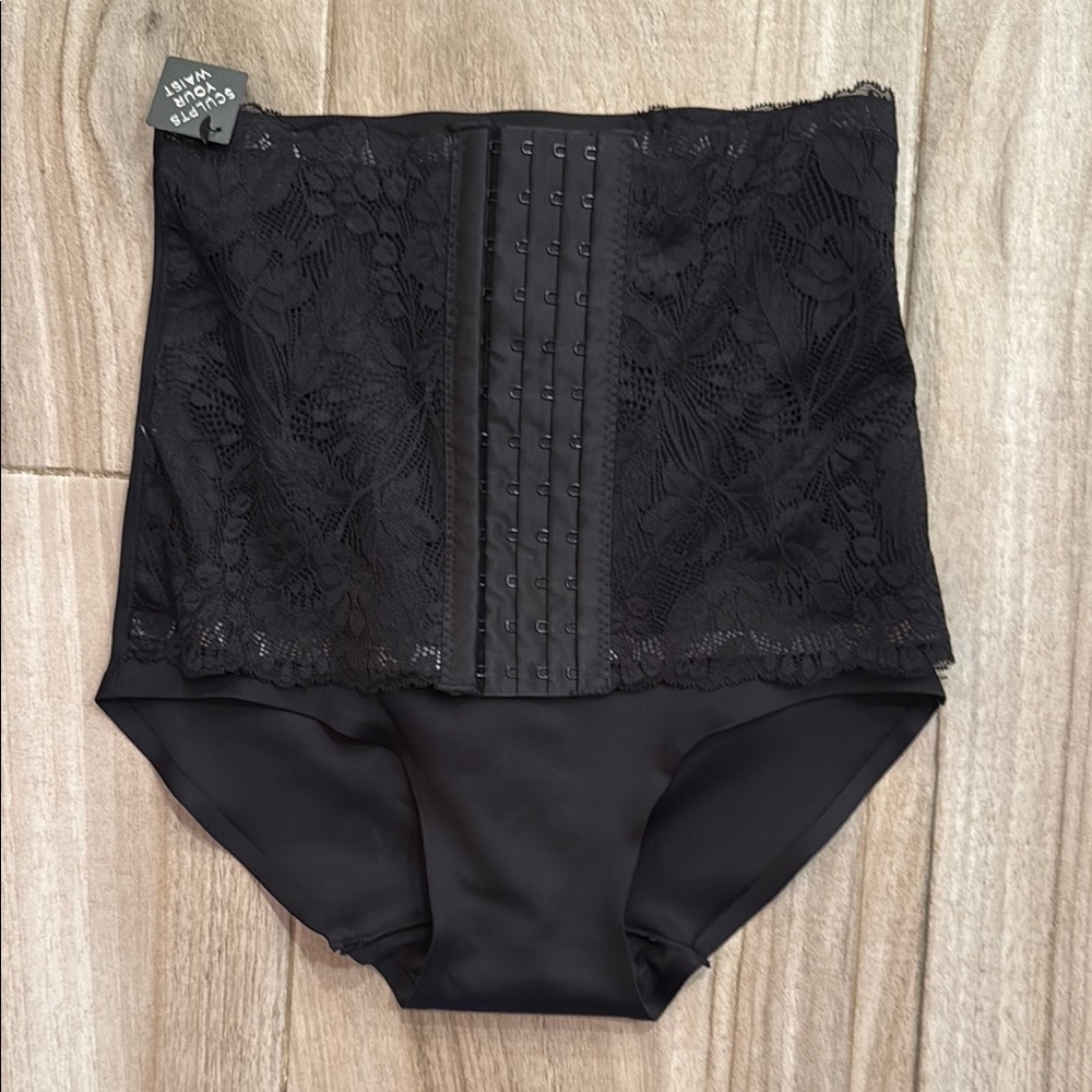 Nicole Miller Black Lace Shapewear underwear sz S NWT